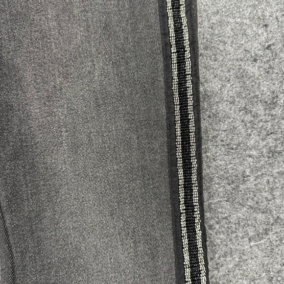 Driftwood Wyatt Gray Wash Flare Jeans Rhinestone Stripe Women's Size 26 - Picture 2 of 9
